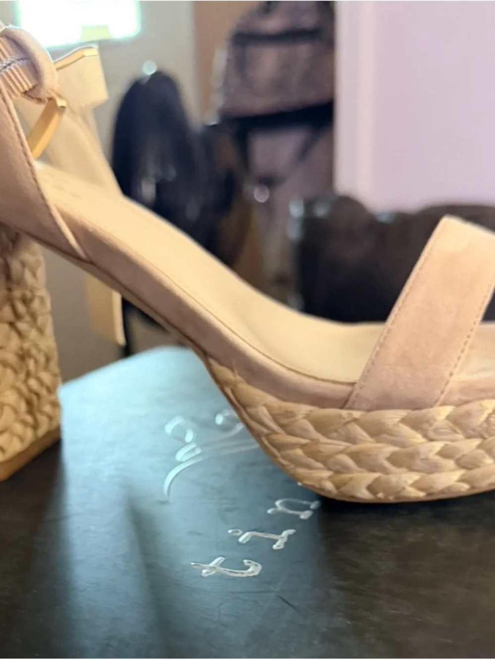 Tina Rose Grace Latte Neutral Espadrille Wedge Sandals - Light Beige